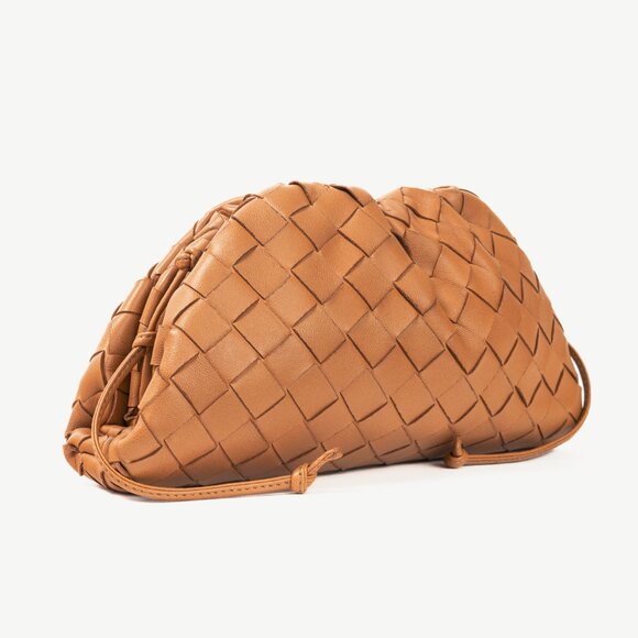 Bottega Veneta The Mini Pouch Carmel Nappa Intrecciato Crossbody - Picture 2 of 11